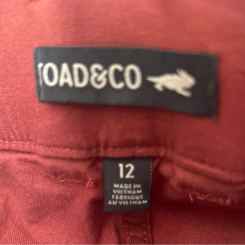 Toad&Co Brick Red Cotton Wide-Leg Pants. 12. NWT. - Picture 6 of 8
